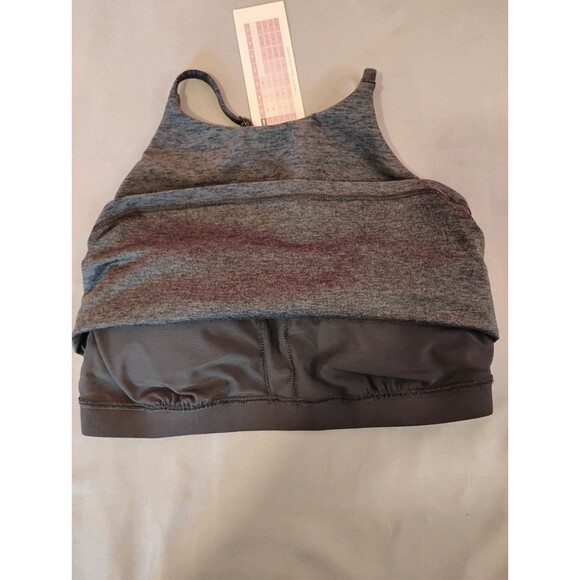 Women's Calia Low Support Lustralux Crop Crossback Sports Bra Tank Gray Small - Picture 5 of 7